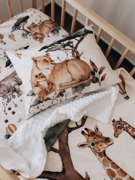 komplet bebi pokrivac i jastucnica veliki motiv