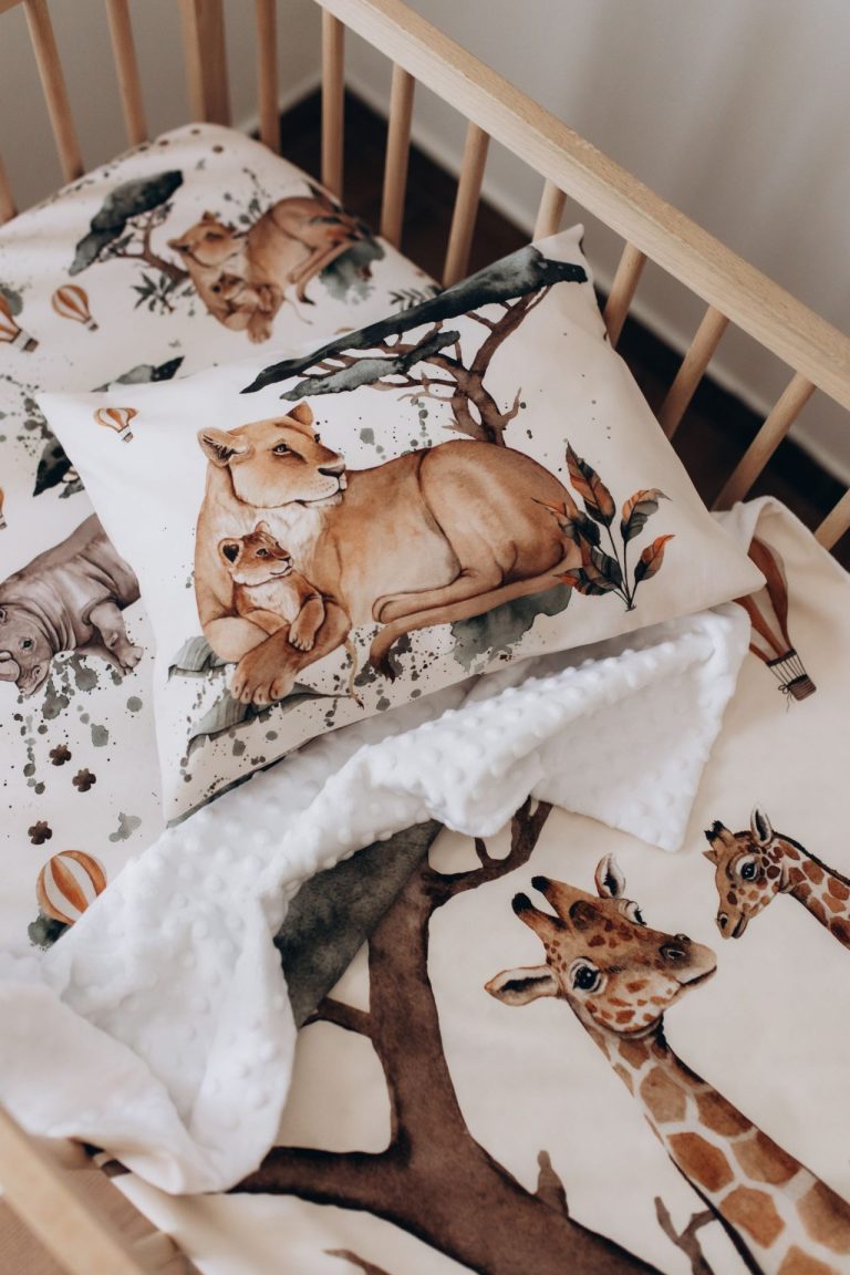 komplet bebi pokrivac i jastucnica veliki motiv